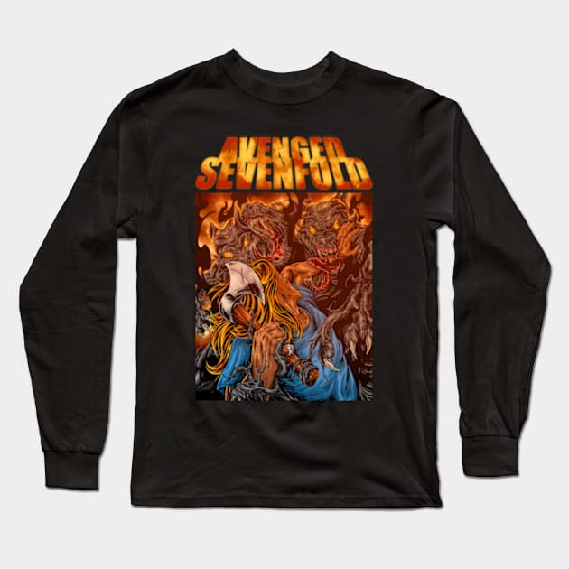 AVENGED EPIC WAR Long Sleeve T-Shirt by TOSSS LAB ILLUSTRATION